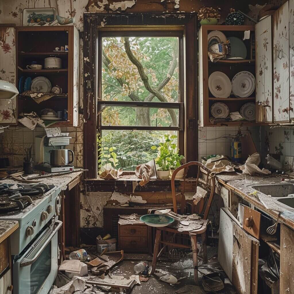 verwaarloosde keuken Verwaarloosde keuken
